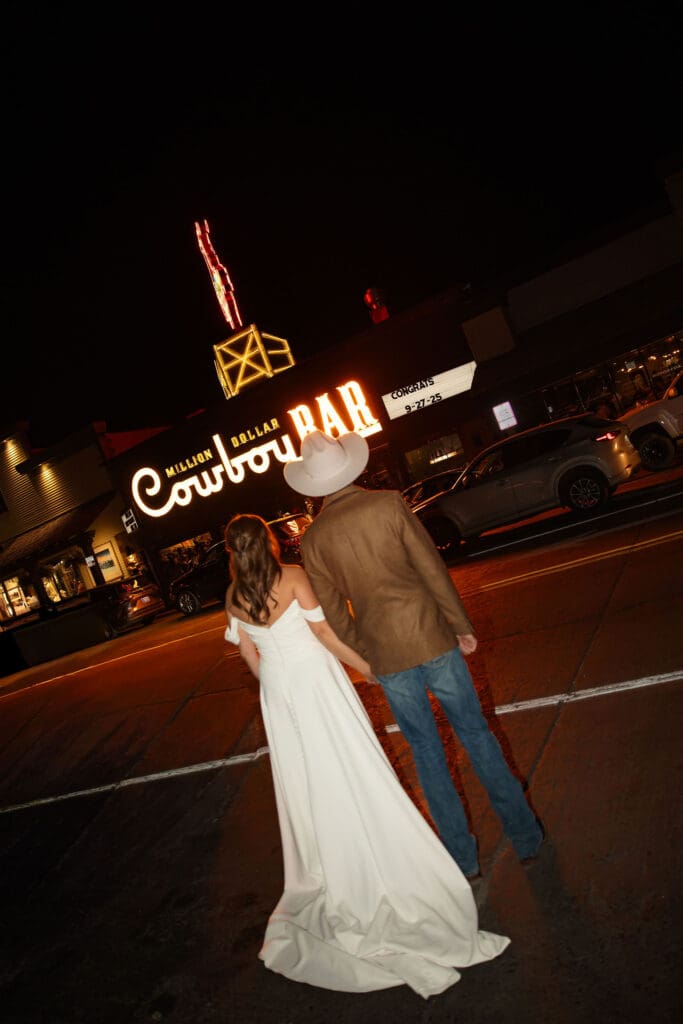 Couple enjoys downtown Jackson Hole