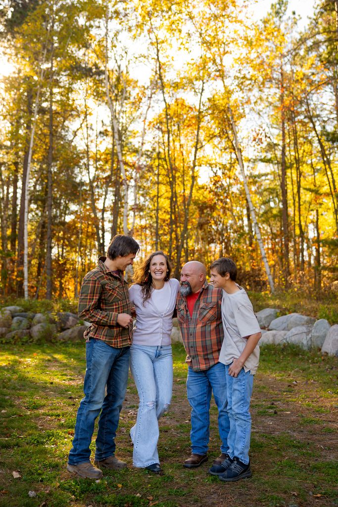 Family laughs together