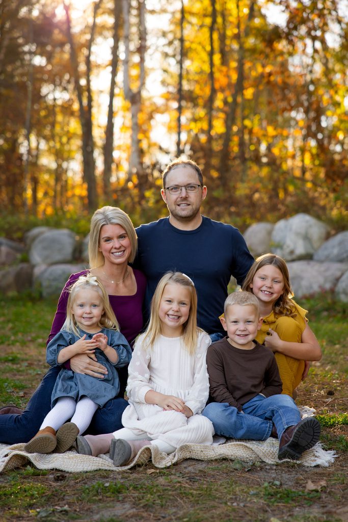 Family smiles for family photos